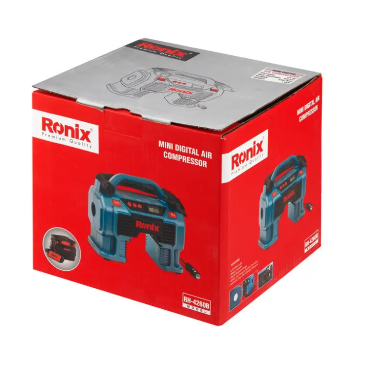 مینی کمپرسور باد سه کاره دیجیتال فندکی با کیف RH-4260B