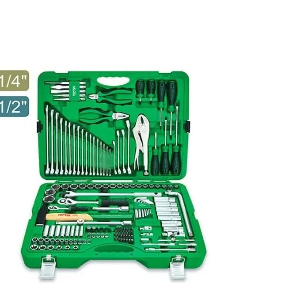 جعبه ابزار ۱۵۰ پارچه پلاستیکی تاپ تول مدل GCAI150R